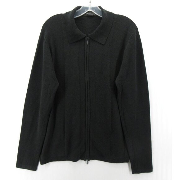 Kenneth Cole Sweater Small Cardigan Y2K Italian Mob Sopranos Minimal - Picture 1 of 9